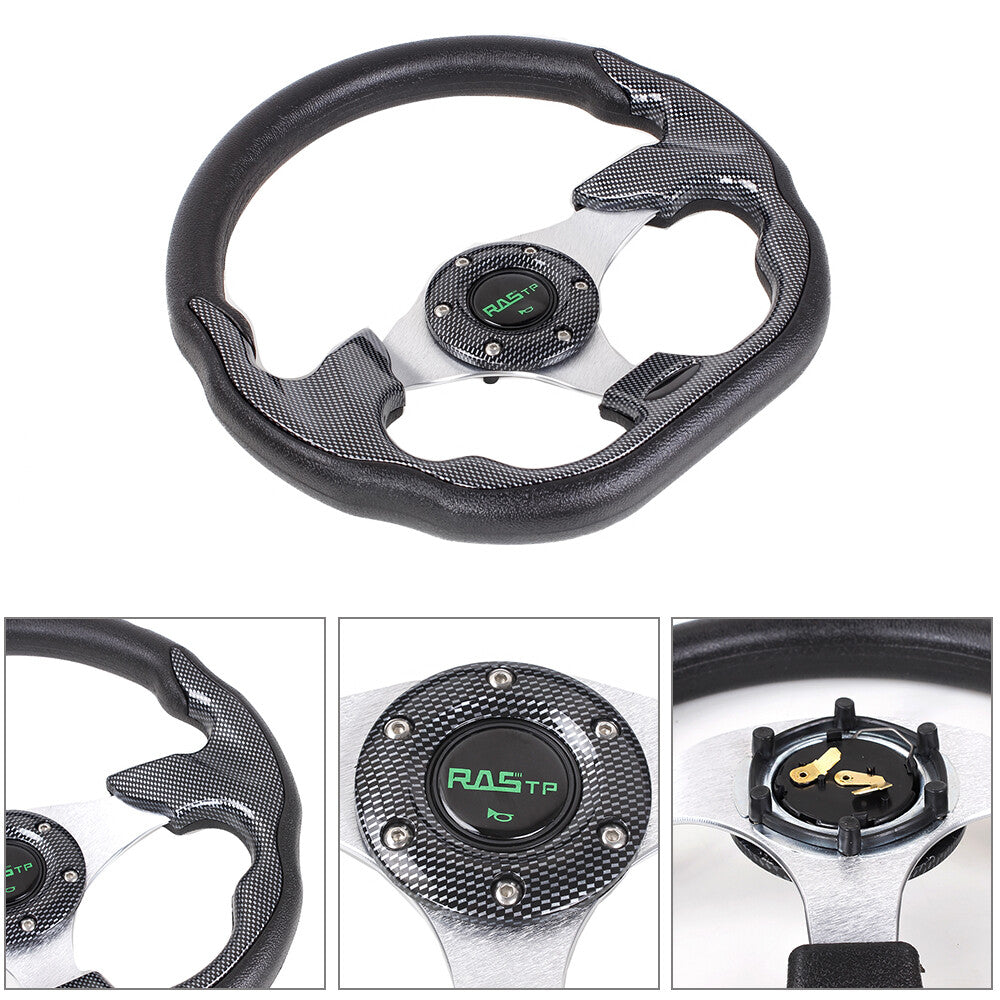 13-Inch Golf Cart Steering Wheel & Hub Adapter for EZGO Yamaha Club Car