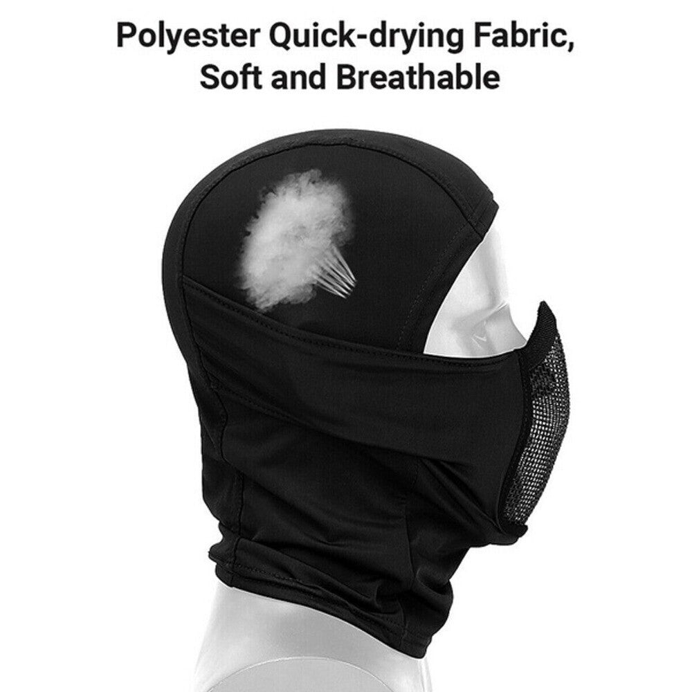 Tactical Balaclava with Steel Mesh Face Mask for Airsoft and Outdoor Sports