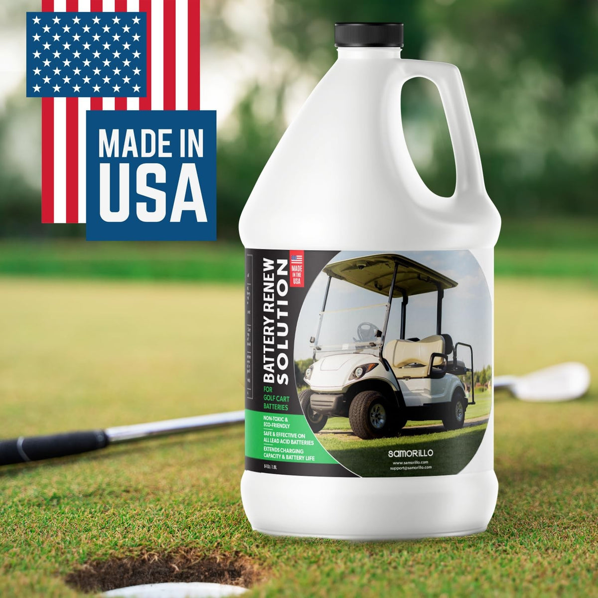 Golf Cart Battery Desulfator Solution - 64 oz Battery Renew for Lead Acid Batteries