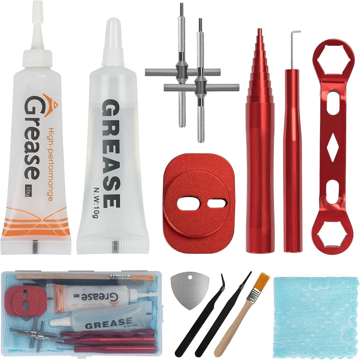 Fishing Reel Repair Tool Kit 13 Pcs for Maintenance & Cleaning