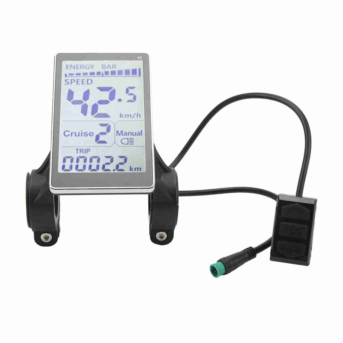 Electric Bike LCD Display 24-60V Speed & Battery Monitor Waterproof