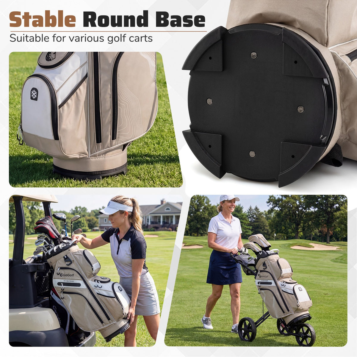 Golf Cart Bag with 14-Way Dividers & 11 Pockets Lightweight Organizer