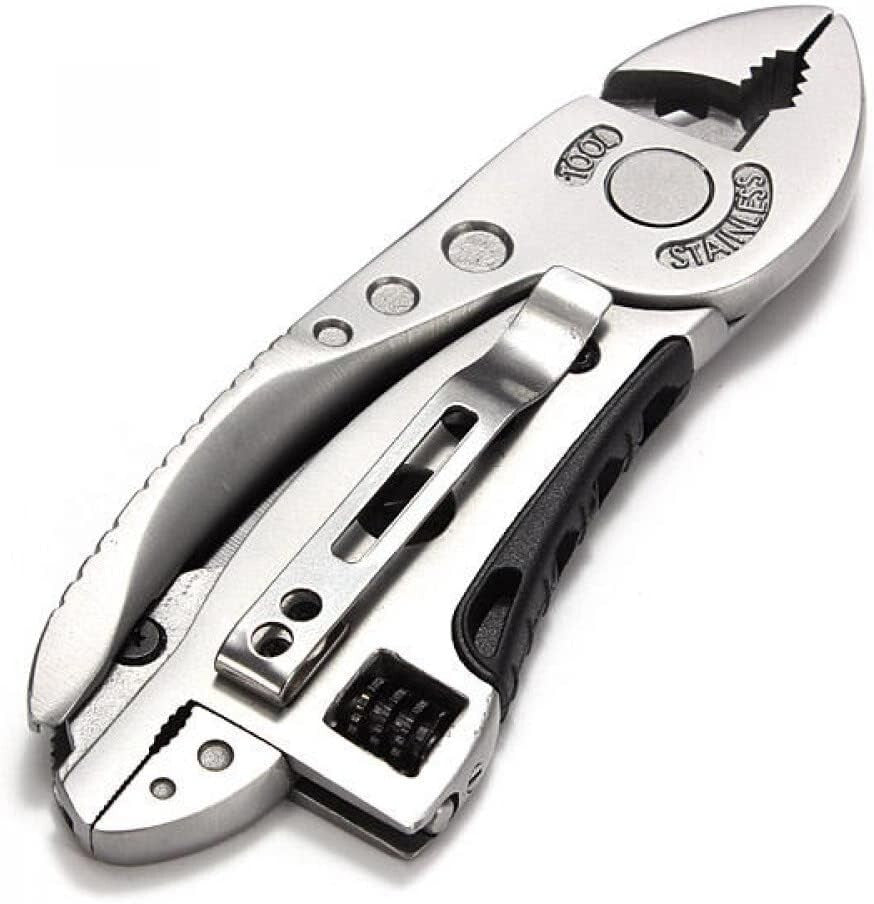 Multi Tool Set with Adjustable Wrench Pliers Screwdriver Knife Survival Gear