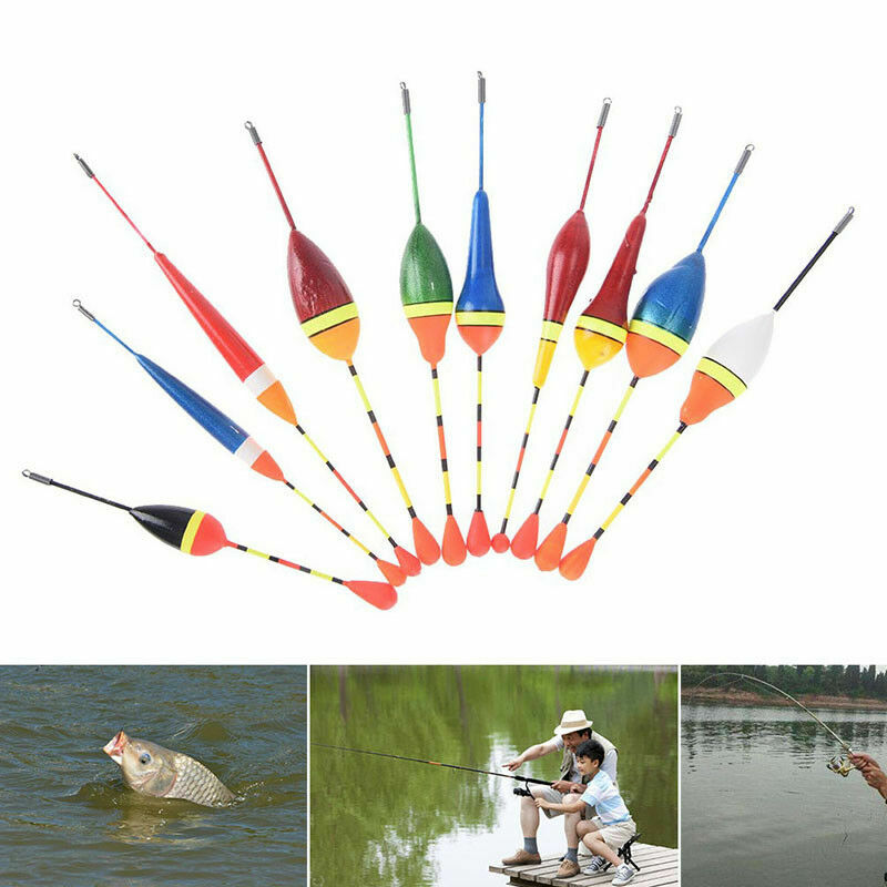 10Pcs Fishing Floats Set - Adjustable Slip Bobbers for Crappie & Freshwater Fishing