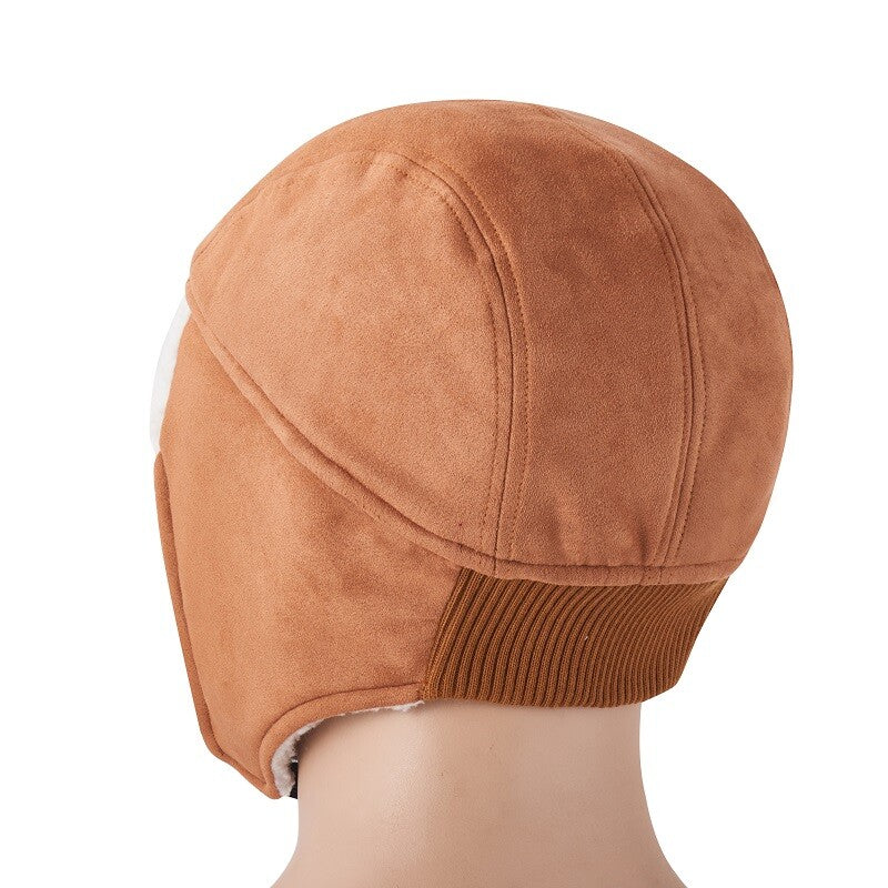 Winter Fleece Ski Hat with Ear Flaps Windproof Thermal Cap for Cold Weather