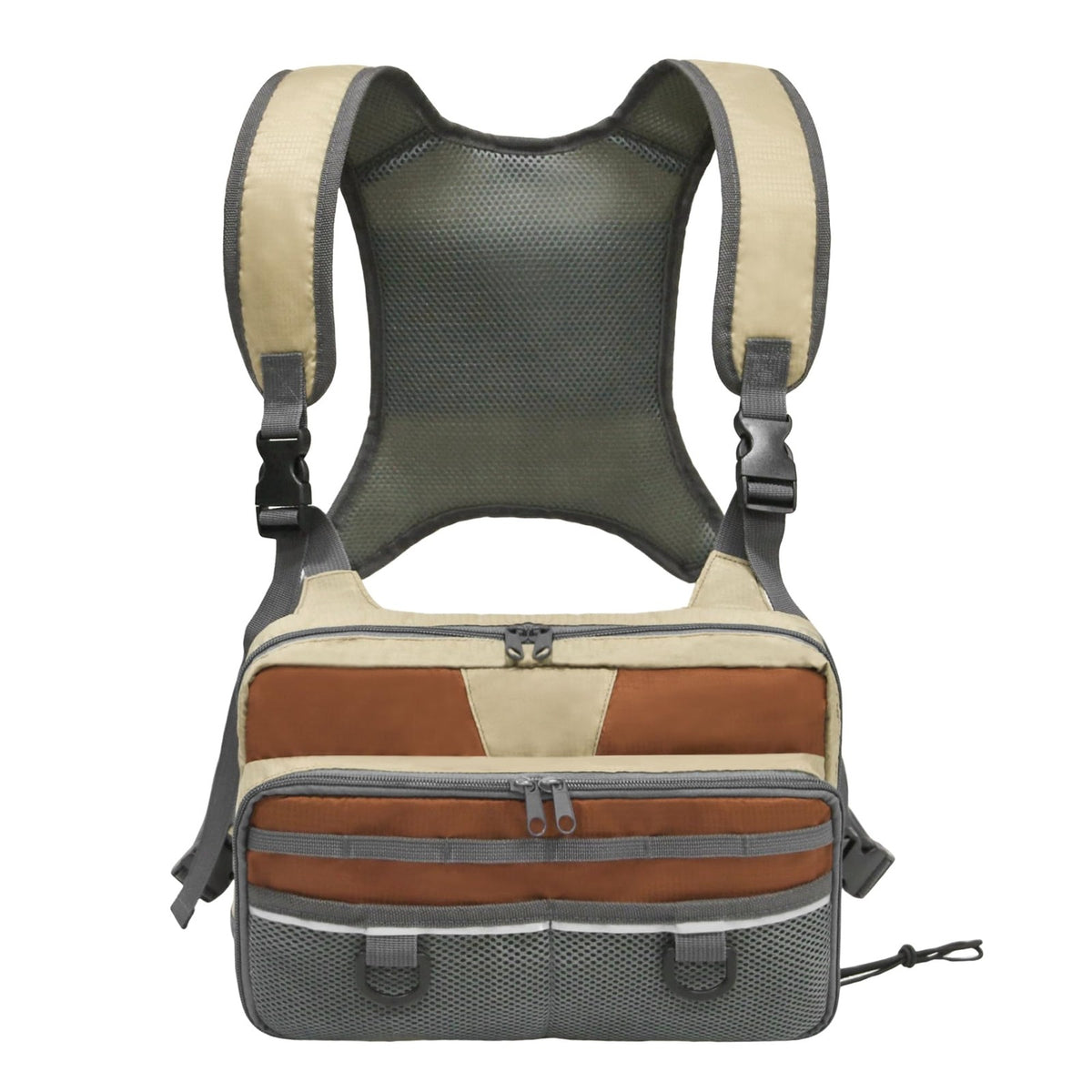 Fishing Chest Pack with Multiple Compartments for Fly & Tackle Storage - Lightweight & Durable