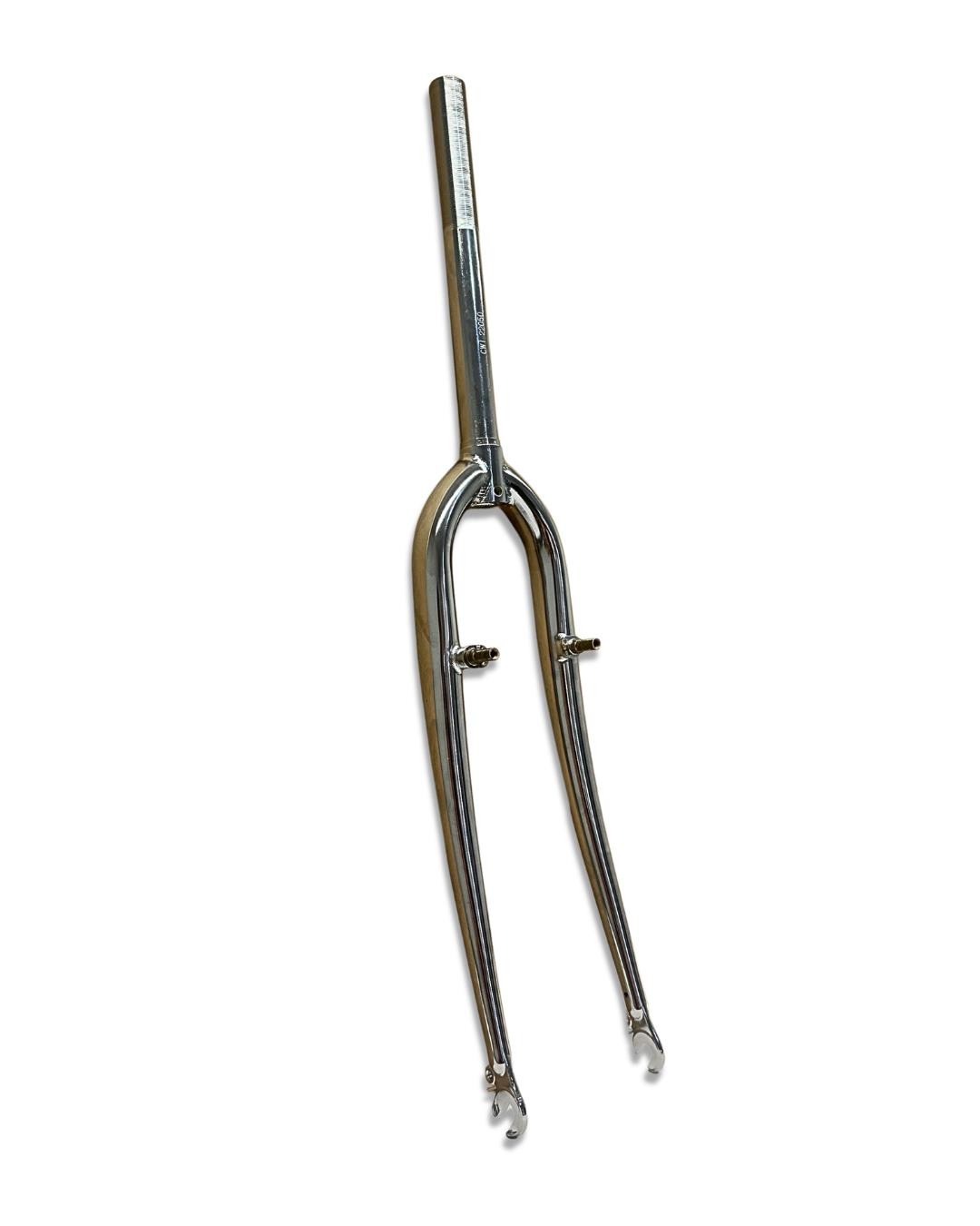700c Chrome Steel Bike Fork with V-Brake & 100mm QR for Retro & Hybrid Bikes