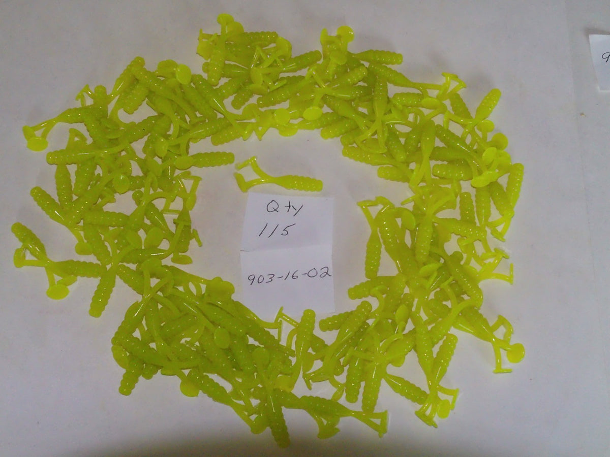 2-Inch Double Paddled Soft Plastic Fishing Lures Lot for Crappie Walleye Bass