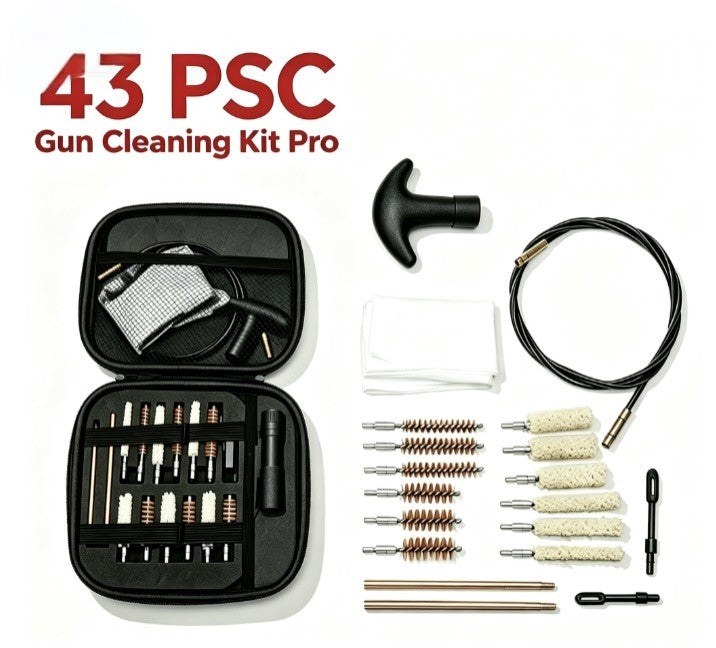43-Piece Universal Gun Cleaning Kit for Pistols Rifles Shotguns with Zipper Case