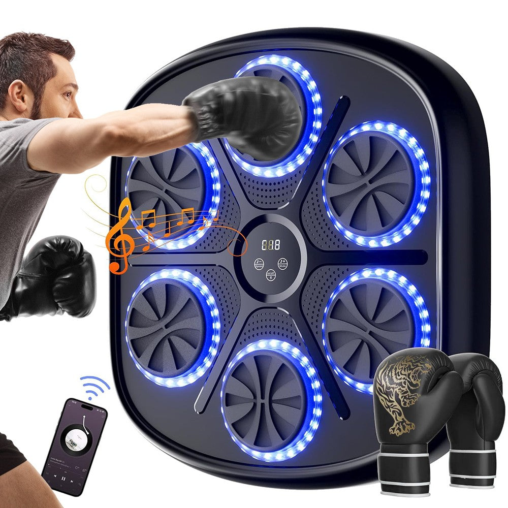 Electronic Boxing Punching Machine with Bluetooth & LED Lights for Home Training