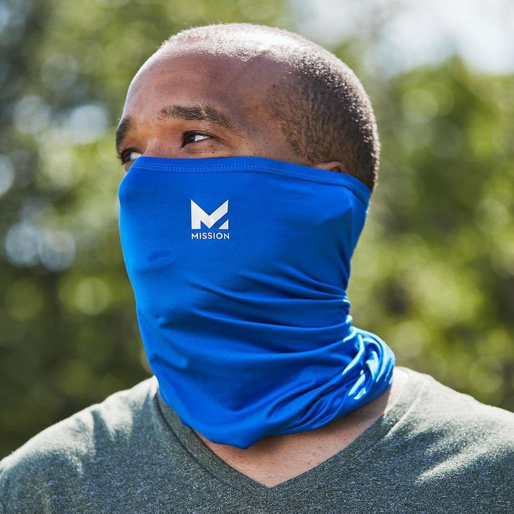 Unisex Hi Vis Yellow Cooling Neck Gaiter - Safety and UV Protection
