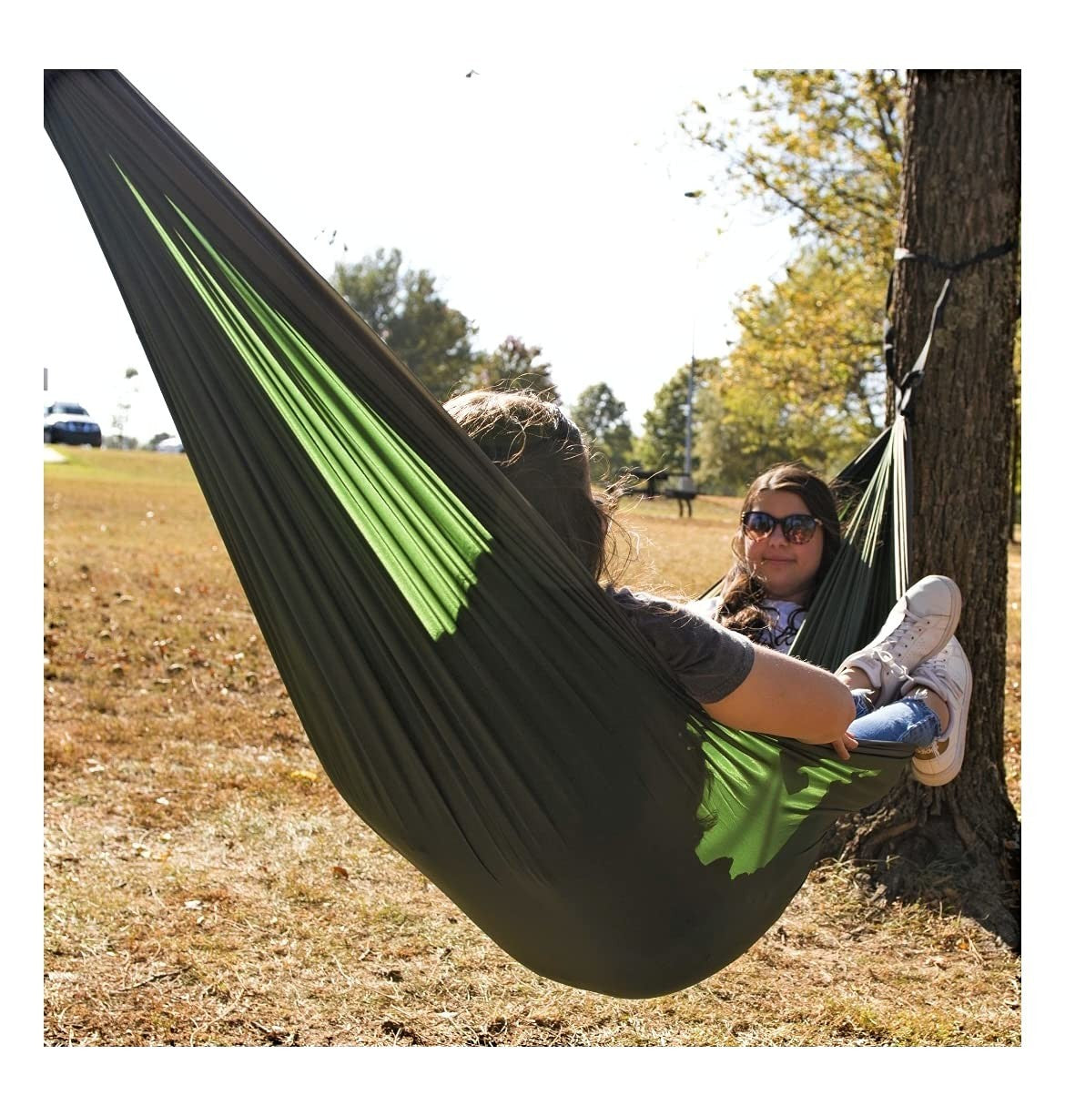 2 Person Travel Hammock with Nylon Fabric 500lb Capacity Camping Hiking