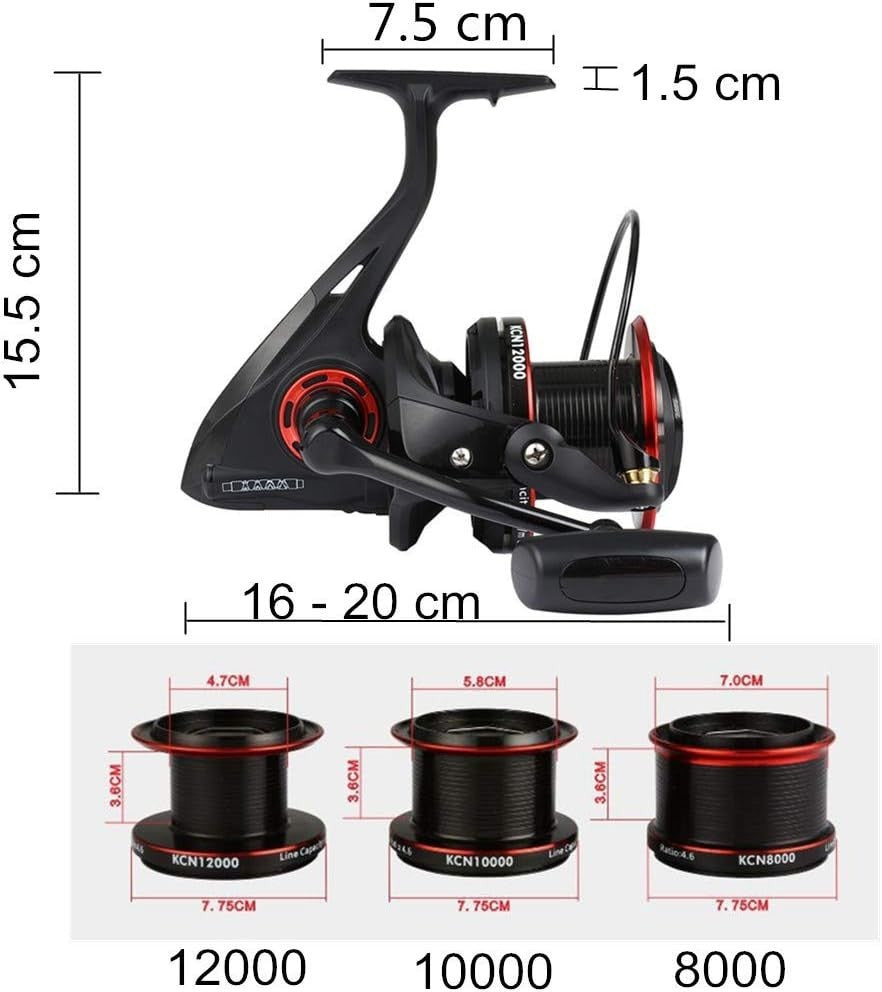 Heavy Duty Spinning Fishing Reels 8000-12000 Series Saltwater Freshwater Big-Game