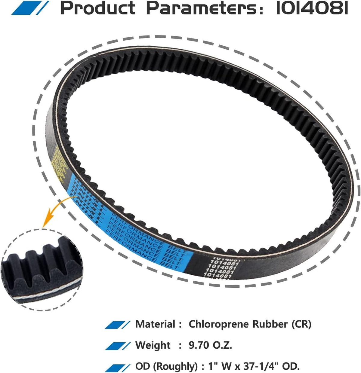 Drive Belt for Club Car Golf Carts Villager Turf Transporter 1987+