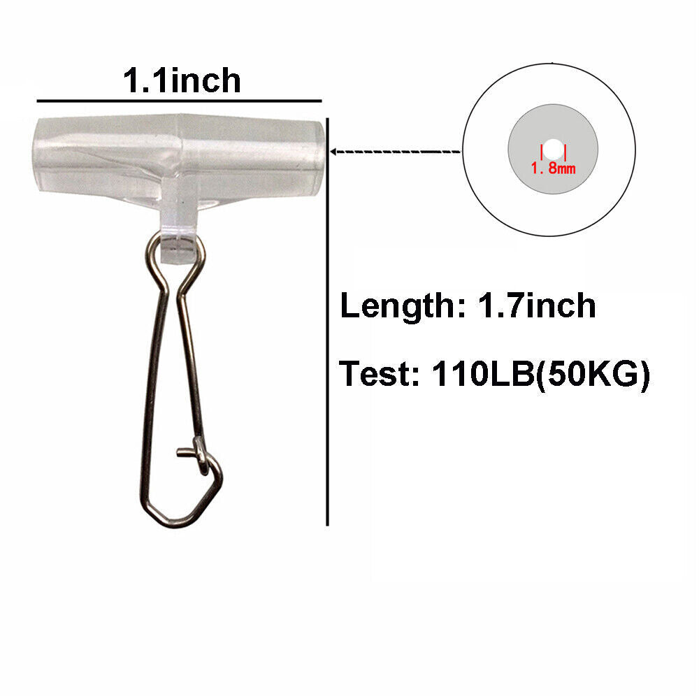 Fishing Line Sinker Slider with Snap - Heavy Duty Tackle for Freshwater & Saltwater