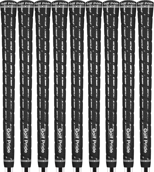 Golf Pride Tour Wrap 2G Golf Grips Set of 9 - Black, Standard Size, High Tack