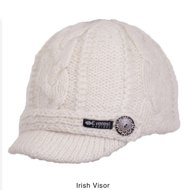Unisex Ivory Irish Visor Hat Cap - Everest Designs