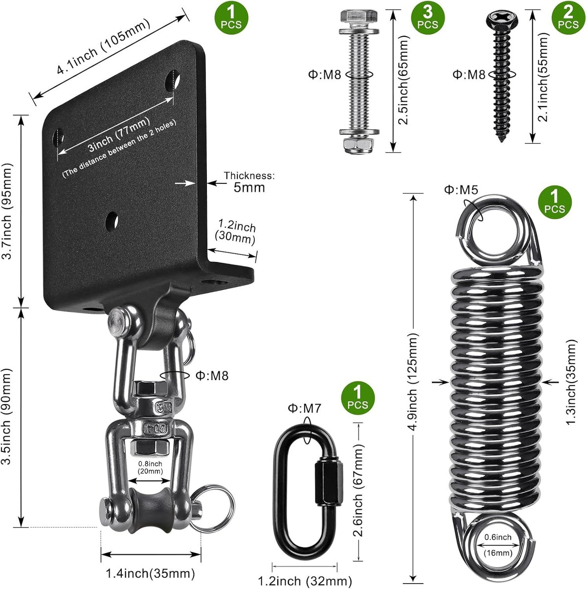 Heavy Bag Hanger with 360° Swivel for Boxing Punching Bags Ceiling Mount