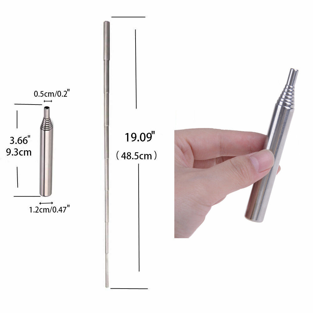 Stainless Steel Telescopic Fire Blower Tube for Camping and Fire Starting