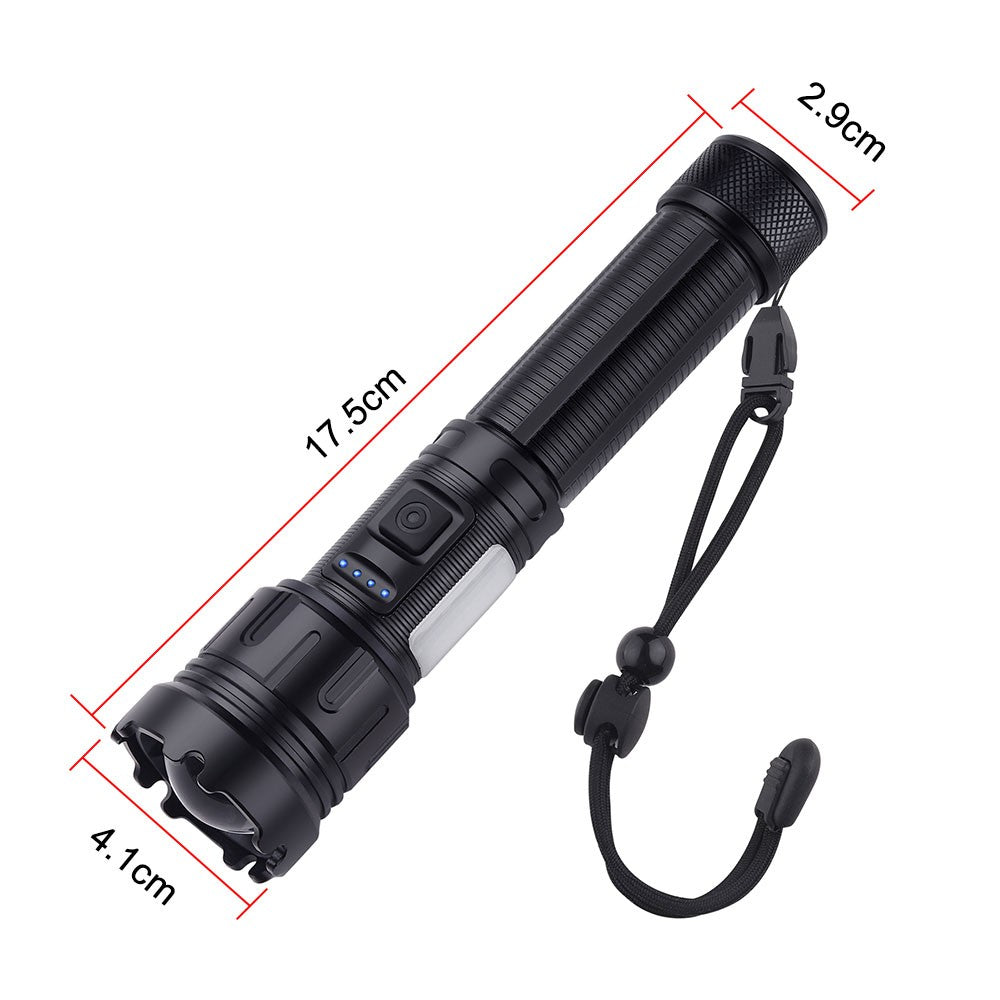 Multicolor LED Flashlight 4 in 1 Rechargeable Hunting & Camping Light