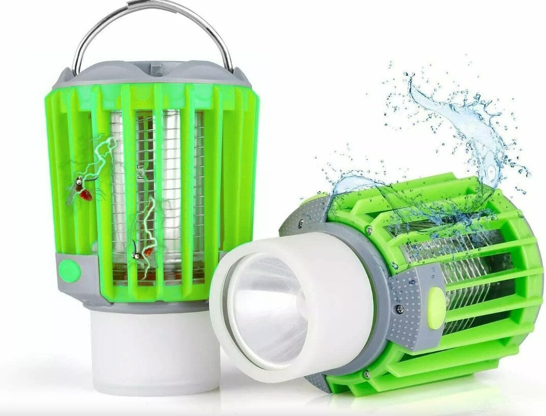 4-in-1 Rechargeable Camping Lantern with Mosquito Zapper and Ultraviolet Light