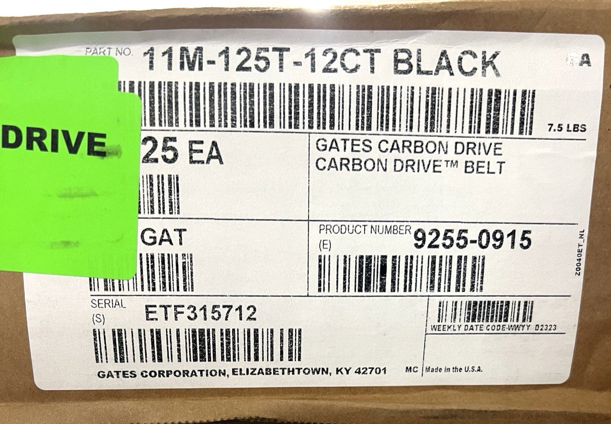 Gates Carbon Drive CDX Belt 125 Teeth 1375mm Pitch OEM Drive Belt