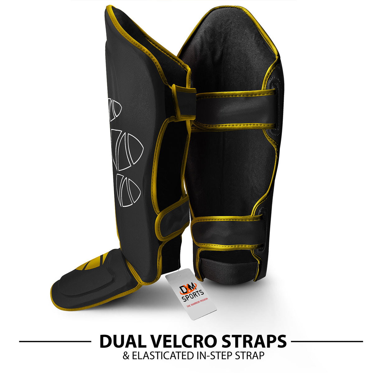 MMA Shin Guards Instep Protectors Kickboxing Muay Thai Padding Gear - S to XL
