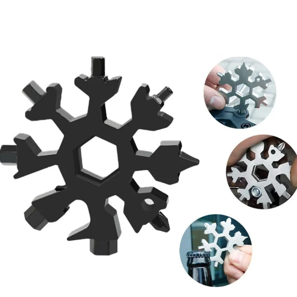 18-in-1 Stainless Steel Snowflake Multi-Tool Portable Camping & Outdoor Gear