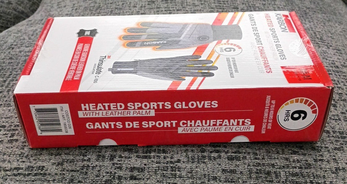 Men's Heated Leather Sports Gloves Goatskin Palm Winter Outdoor Outdoor Sports