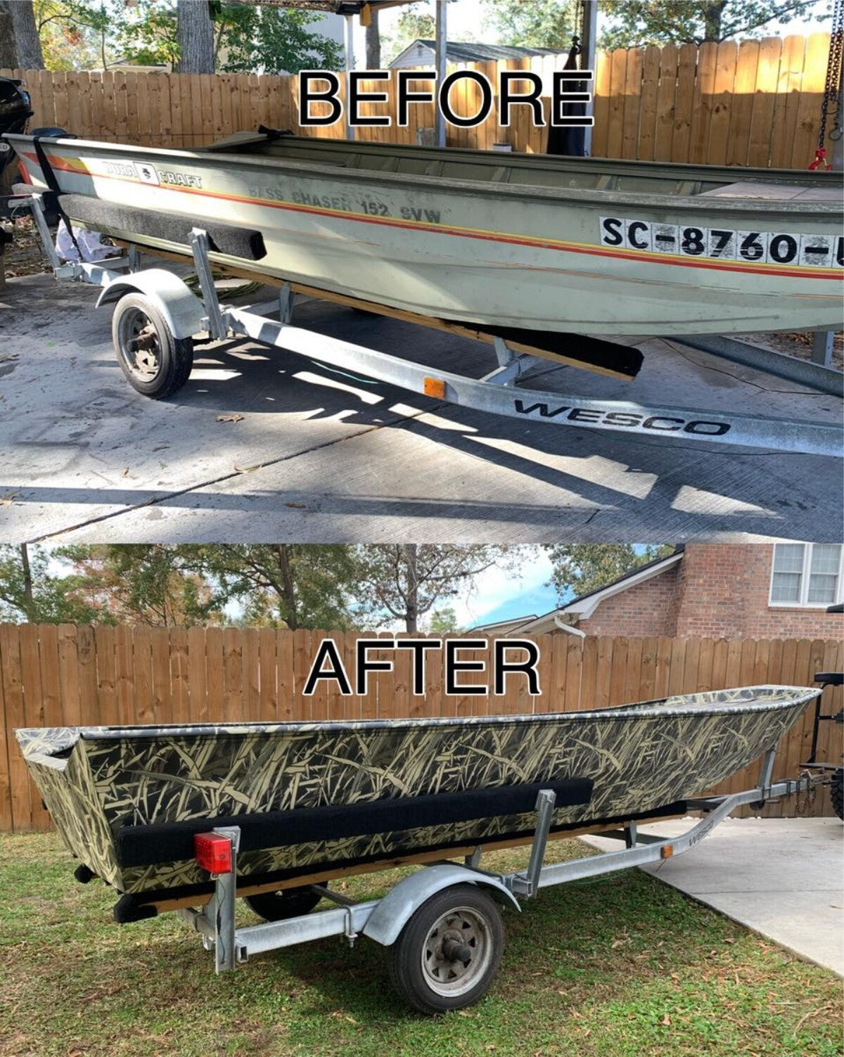 Duck Boat Camo Stencil Kit - Redleg Camo™ Grass Razor 2-Piece Set