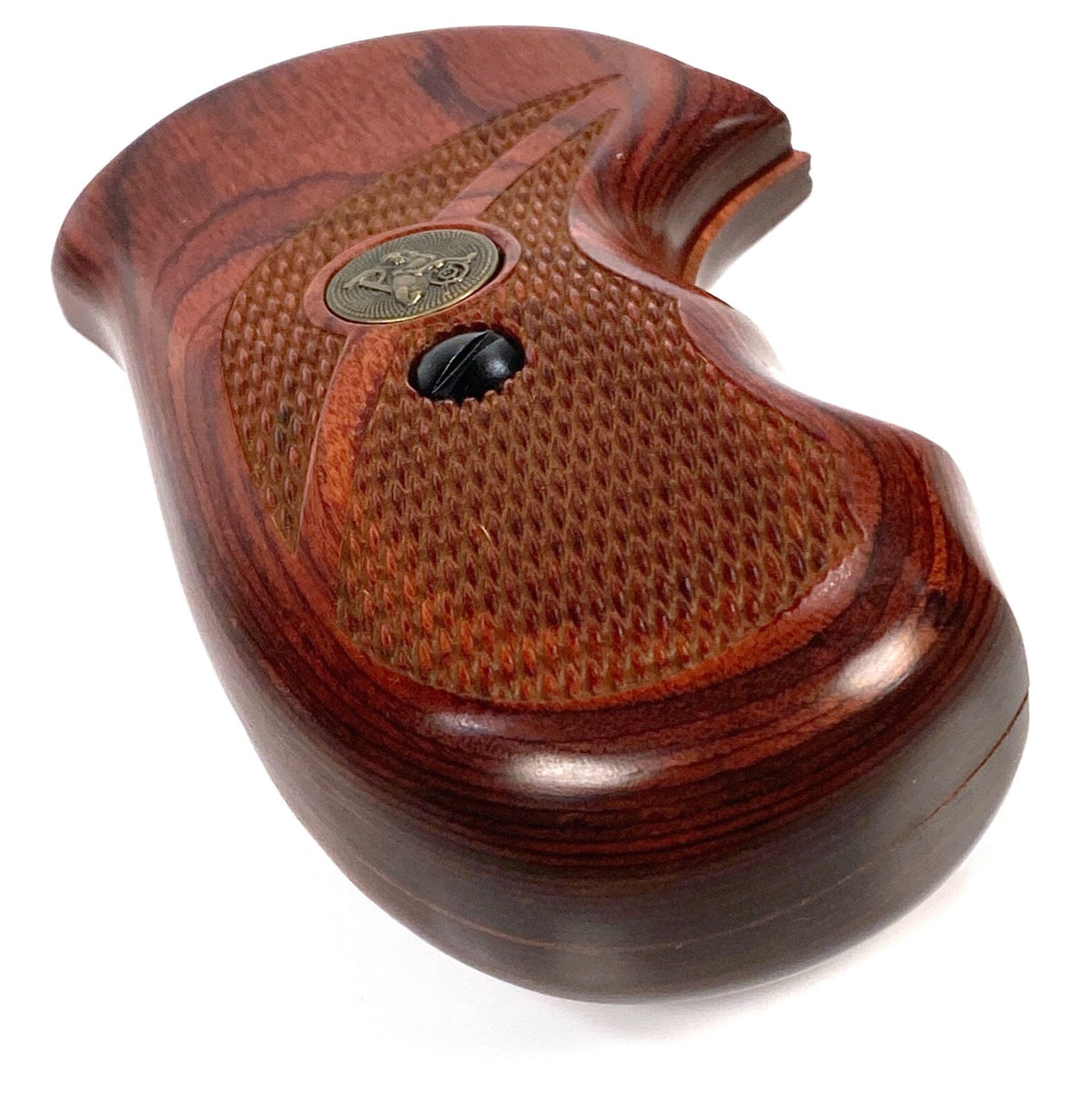 Pachmayr Rosewood Checkered Revolver Grip for S&W J Frame Round Butt