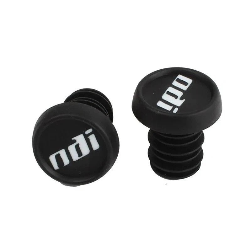 Black Rubber Handlebar End Plugs for Mountain & Road Bikes - Bicycle Grip Caps