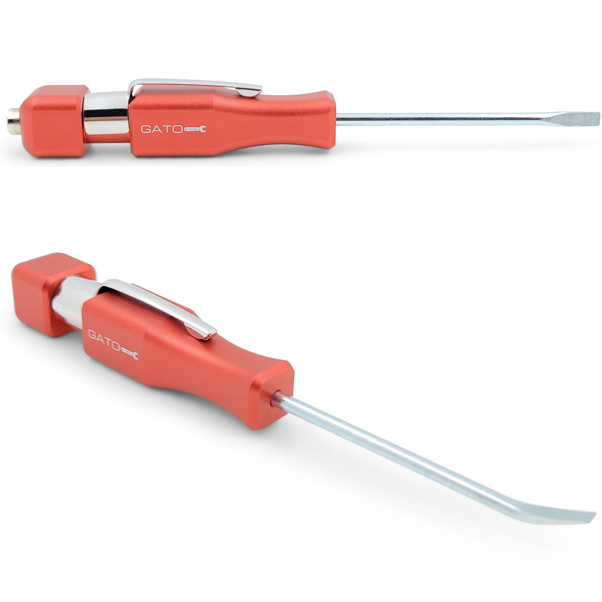 Mini Pry Bar Tool with Clip and Magnet - Pocket Screwdriver Set