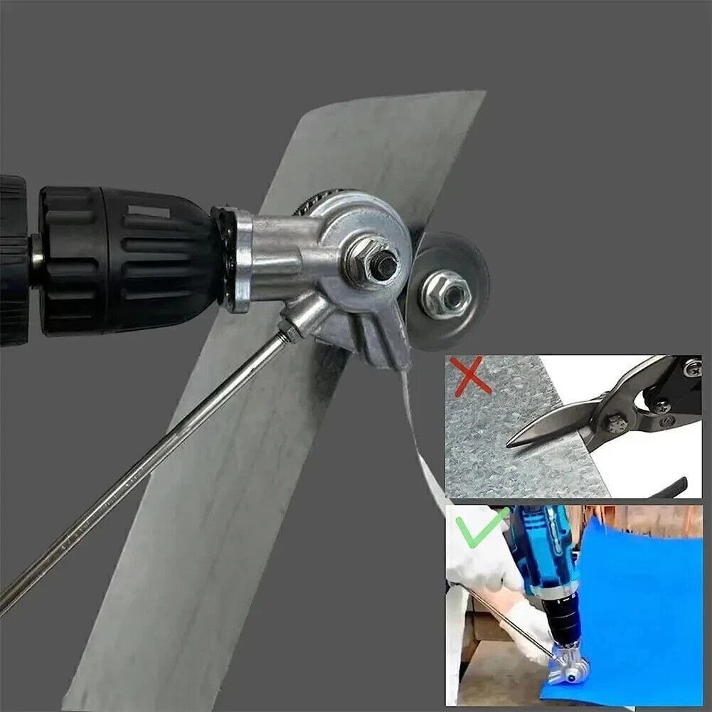 Electric Drill Metal Sheet Cutter Attachment for Impact Drills - 2 Pack