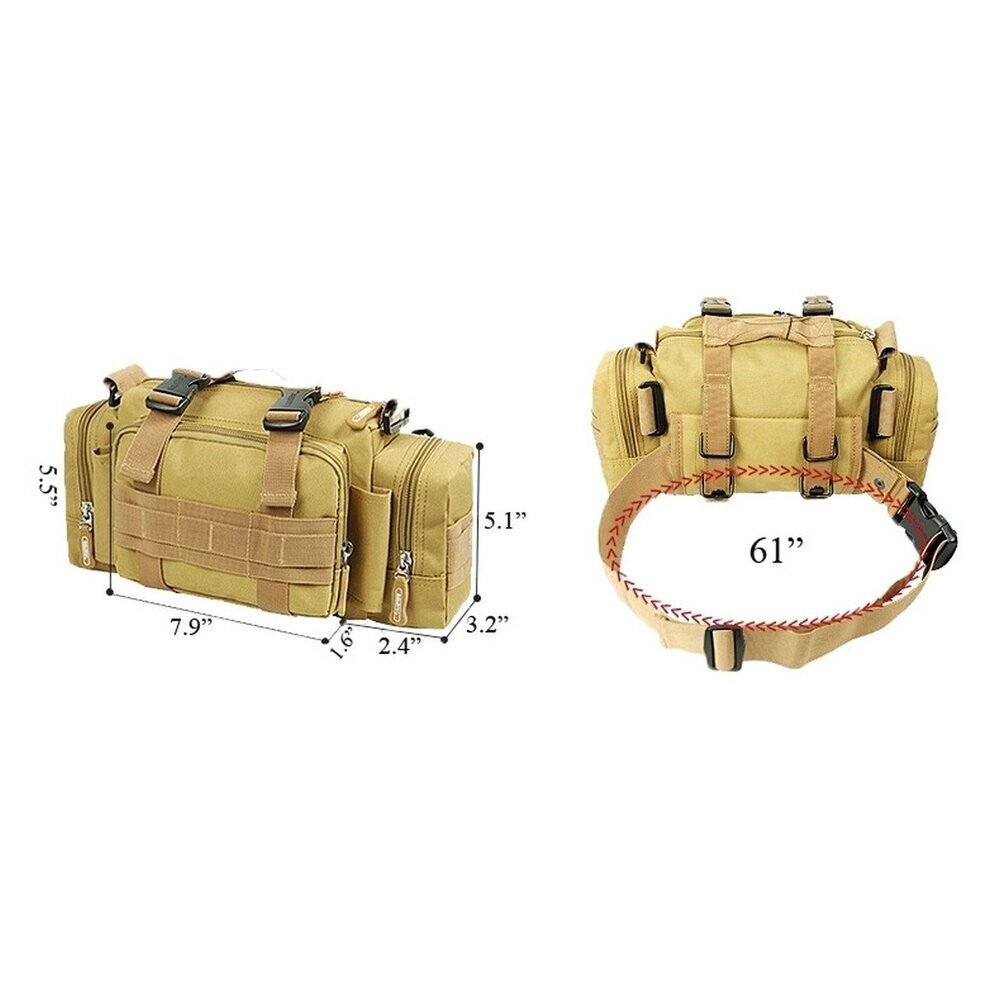 Military MOLLE Waist Pack Waterproof Tactical Gear with Multiple Pouches