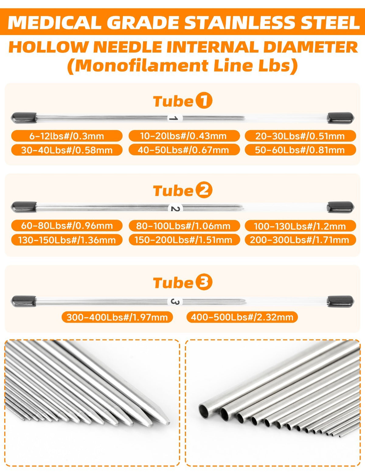 Spectra Threading & Splicing Needle Kit 21pcs for Line Splicing and Rigging