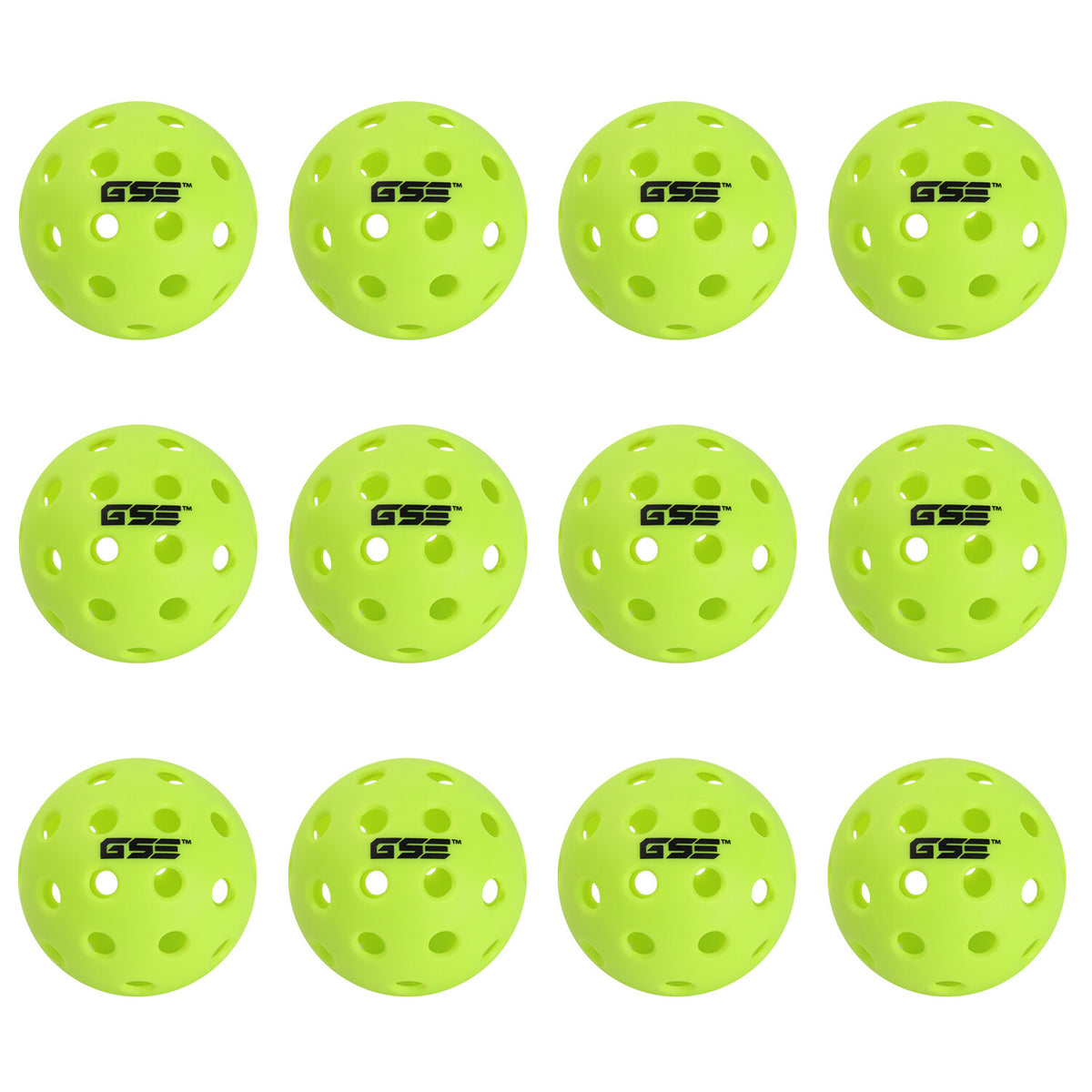 Outdoor Pickleball Balls Set - High Durability, USAPA Approved, 12-Pack