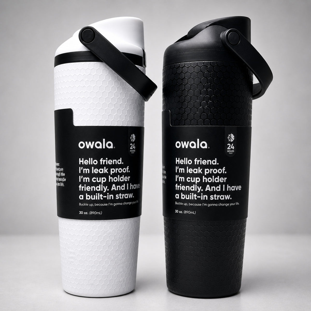 30oz Golf Water Bottle with Leak-Resistant Lid and Dual Drinking Options