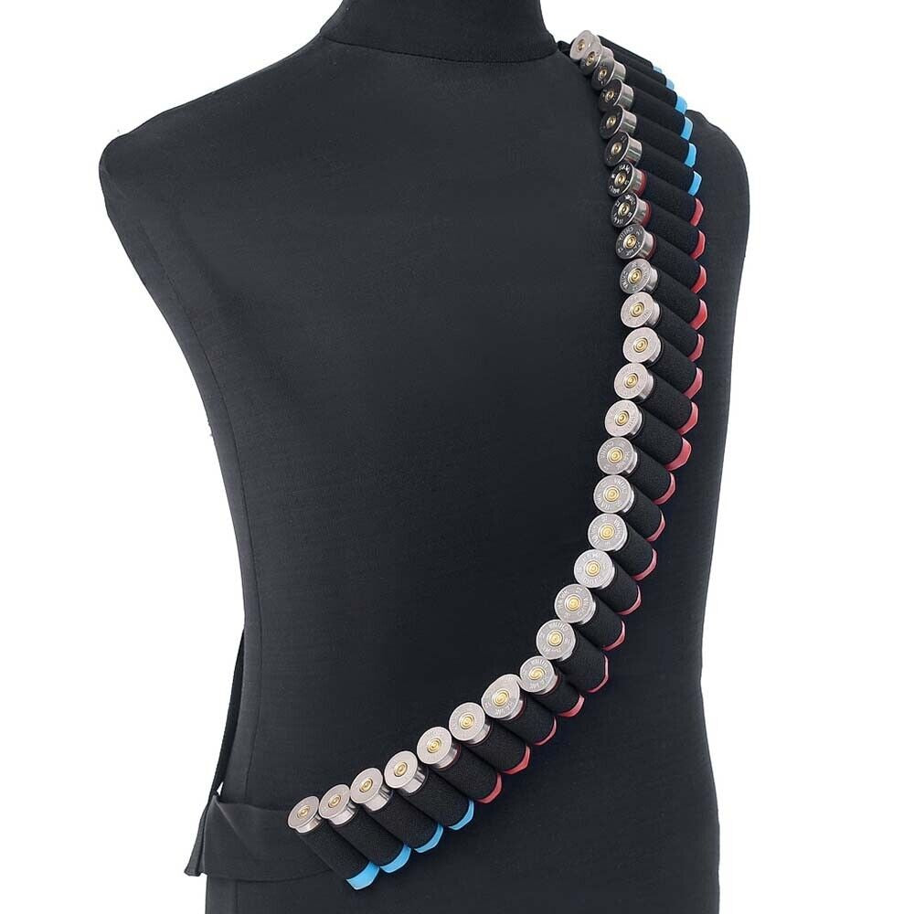 Hunting Shotgun Shell Bandolier Holder 12/20 Gauge 50 Rounds Nylon Belt