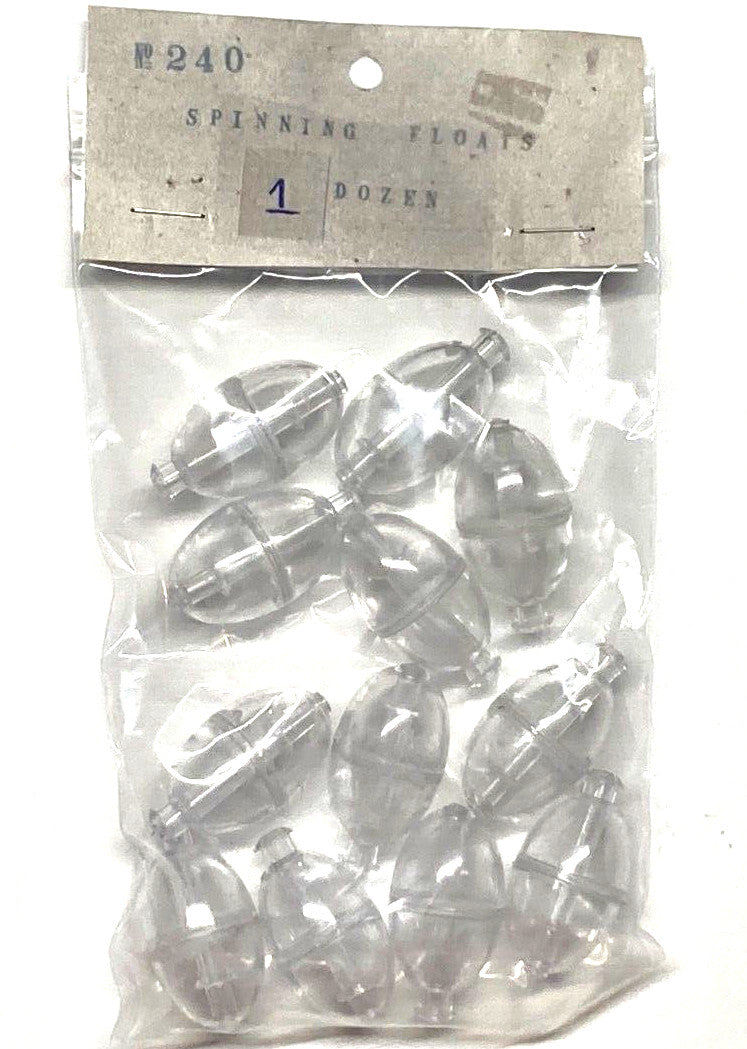 Clear Plastic Bubble Spinning Floats Set - 3/4 Inch Width, 12 Pack
