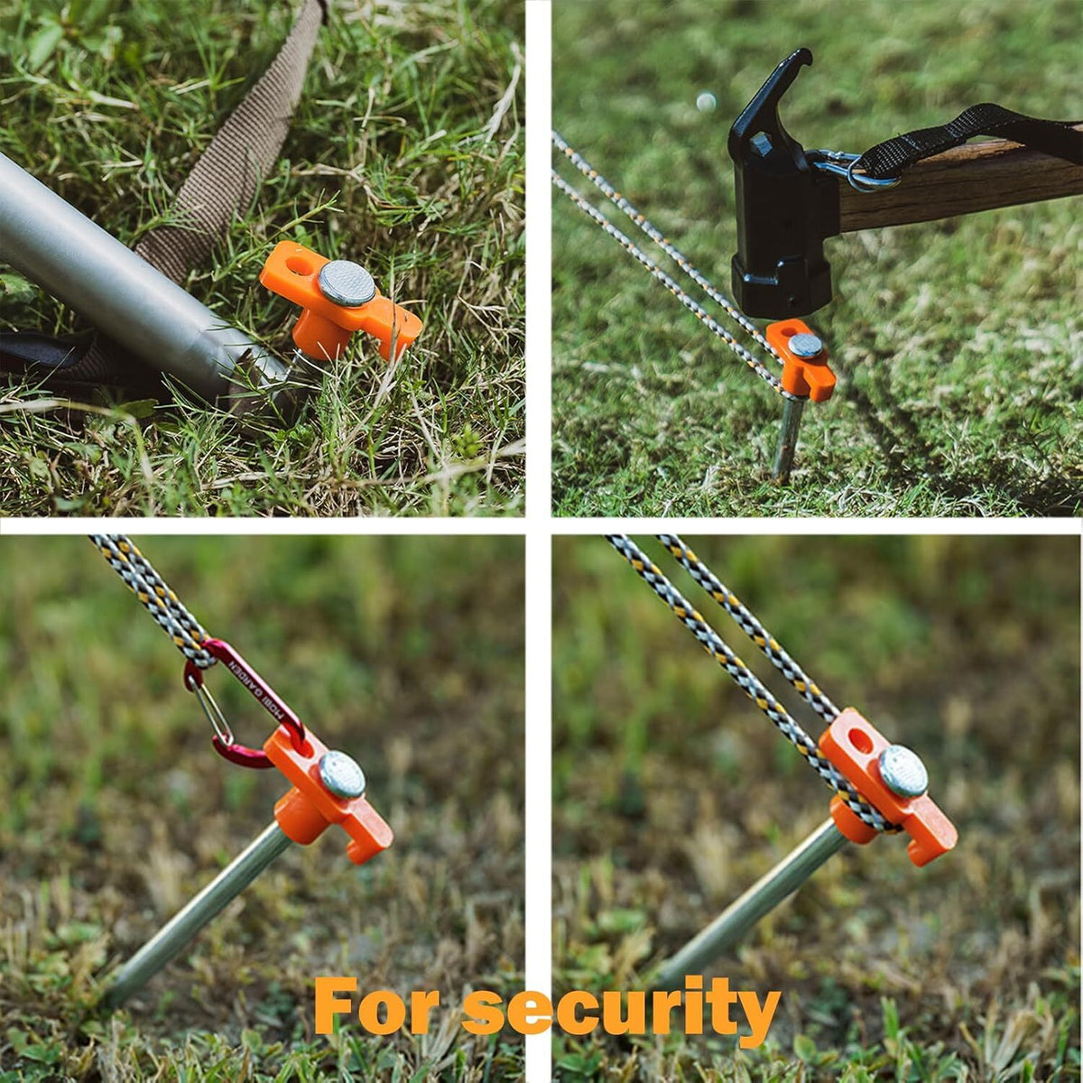 Heavy Duty Tent Stakes 10 Inch Metal Ground Pegs for Camping & Outdoor