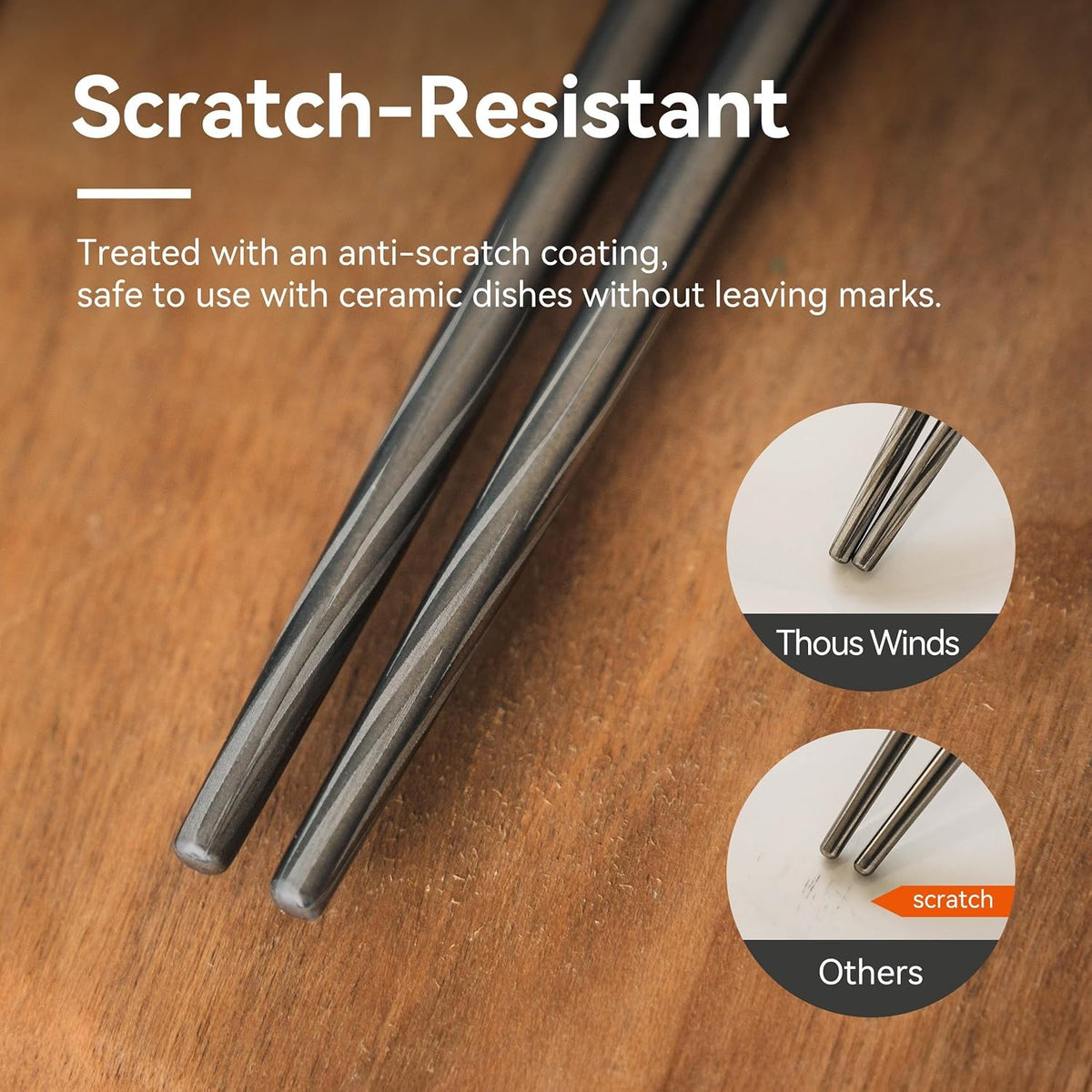 Titanium Foldable Reusable Camping Chopsticks - Lightweight & Durable Utensils