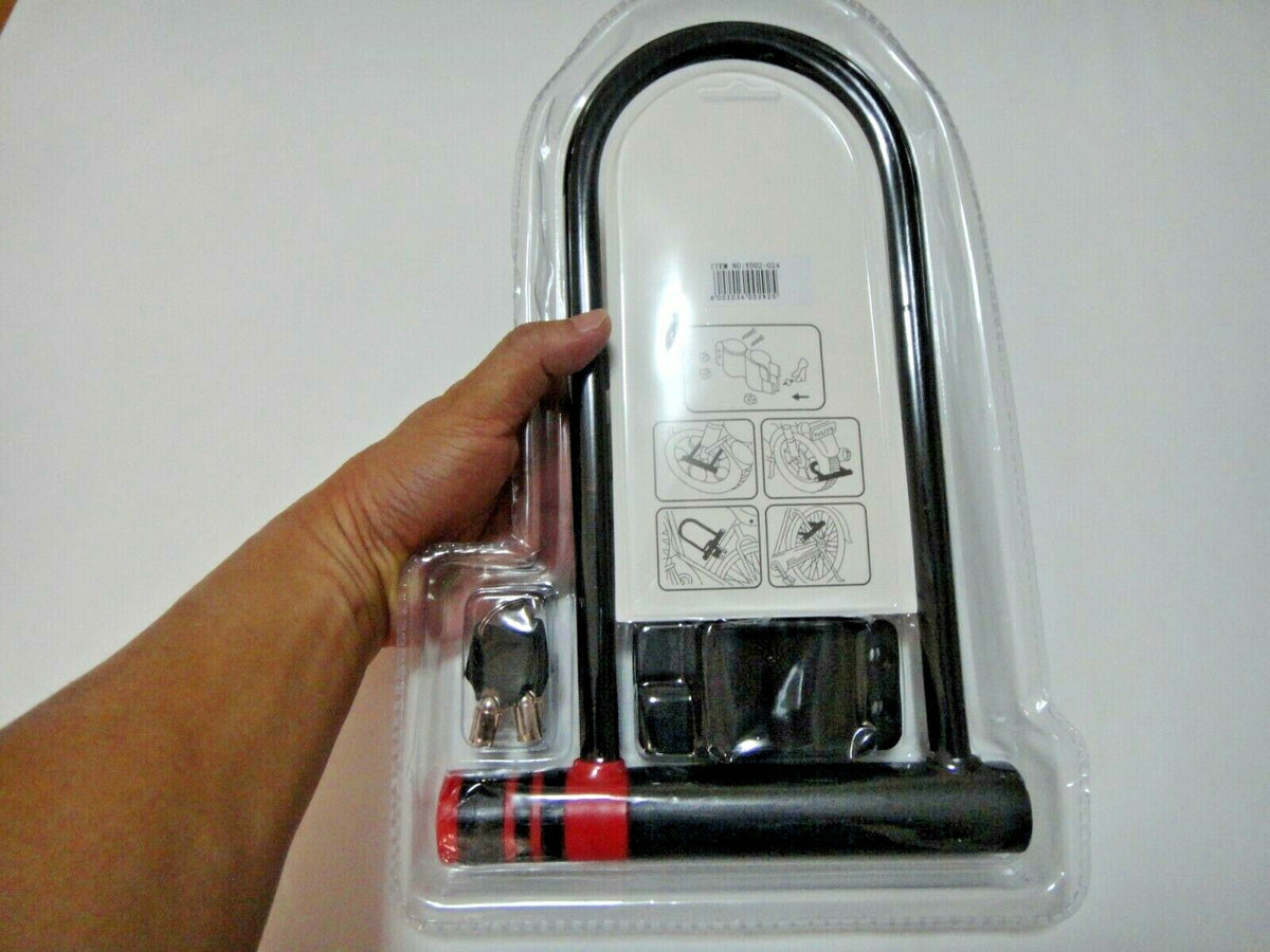 Heavy Duty Bicycle Motorcycle Scooter U Lock 12x5.25 Inch Anti-Theft Security