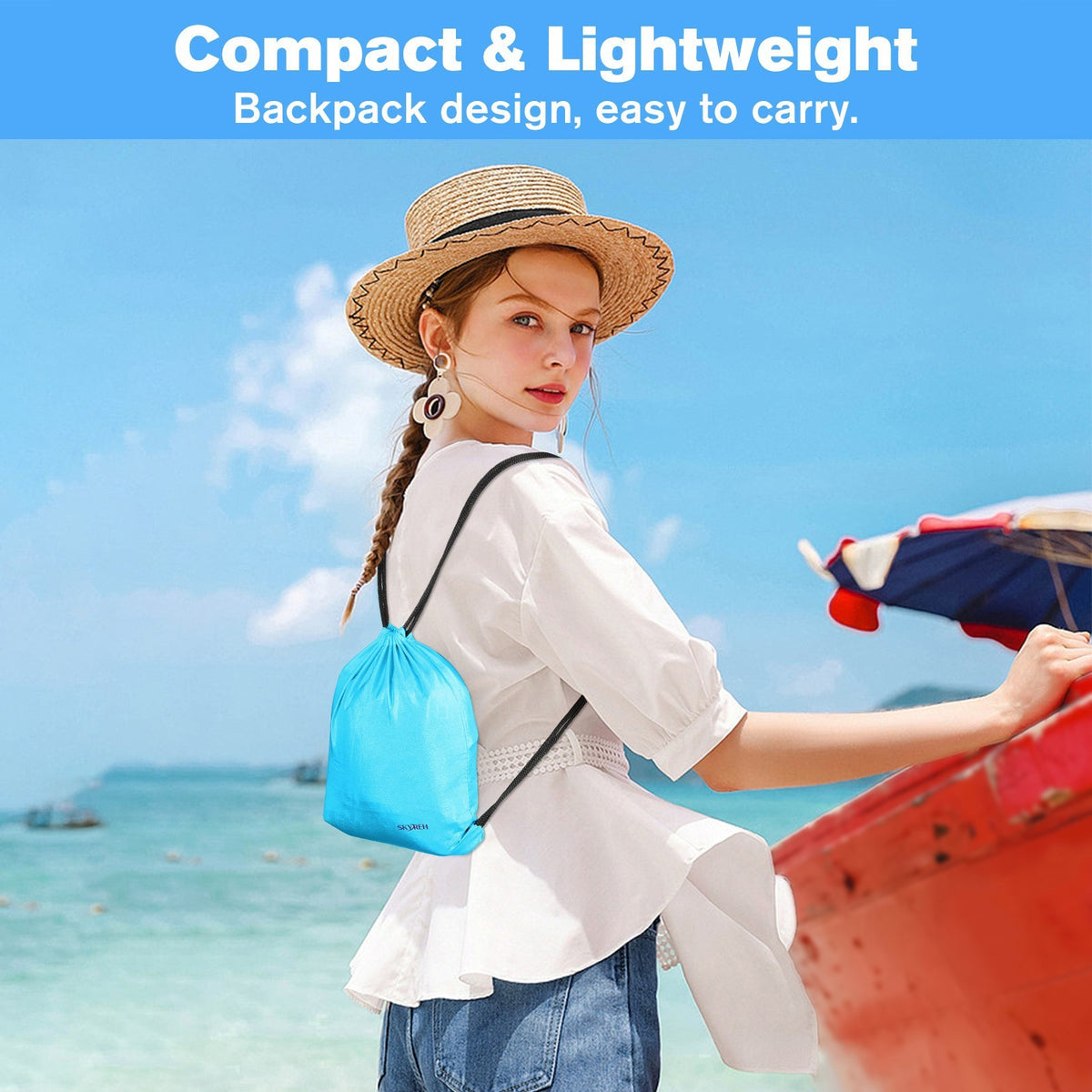 Large Waterproof Sandproof Beach Blanket 79x87 Inches Portable Outdoor Mat