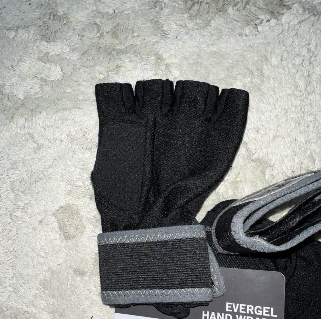 Boxing Hand Wraps Black Gray Protective Gear Size M - Everlast Evergel