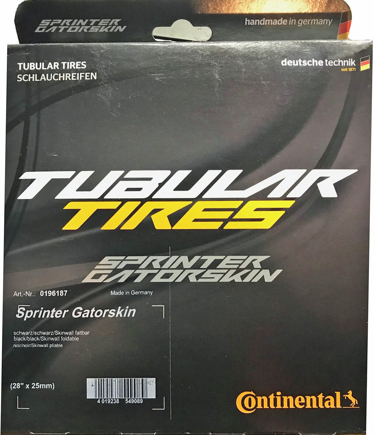 Continental Gatorskin Tubular Tire 700x25mm Black High-Performance Cycling Tire