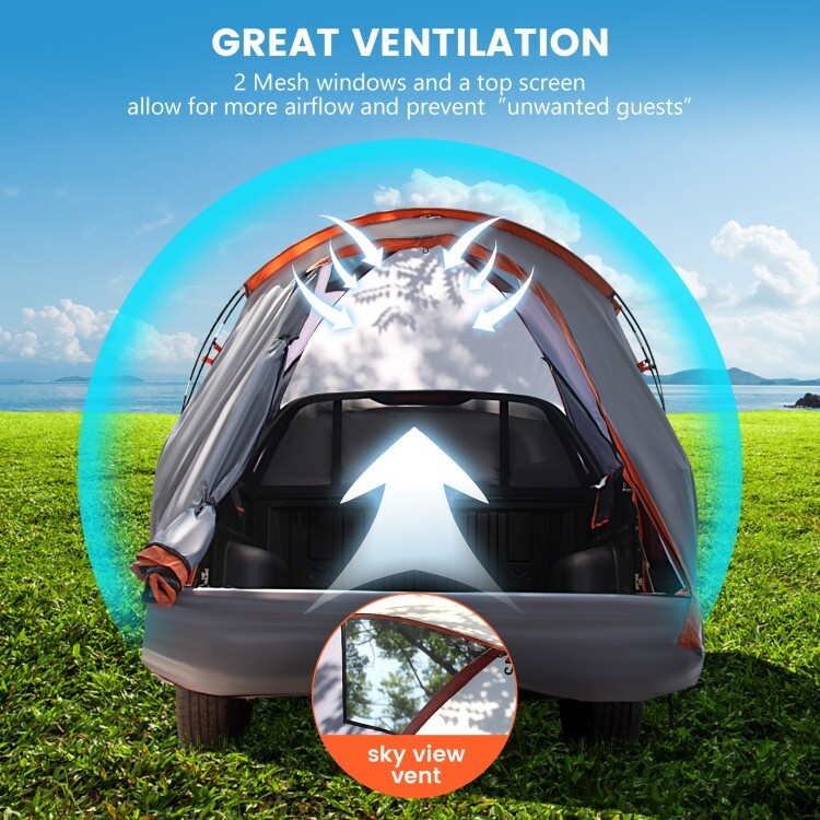 2 Person Waterproof Truck Bed Tent for Camping & Outdoor Adventures