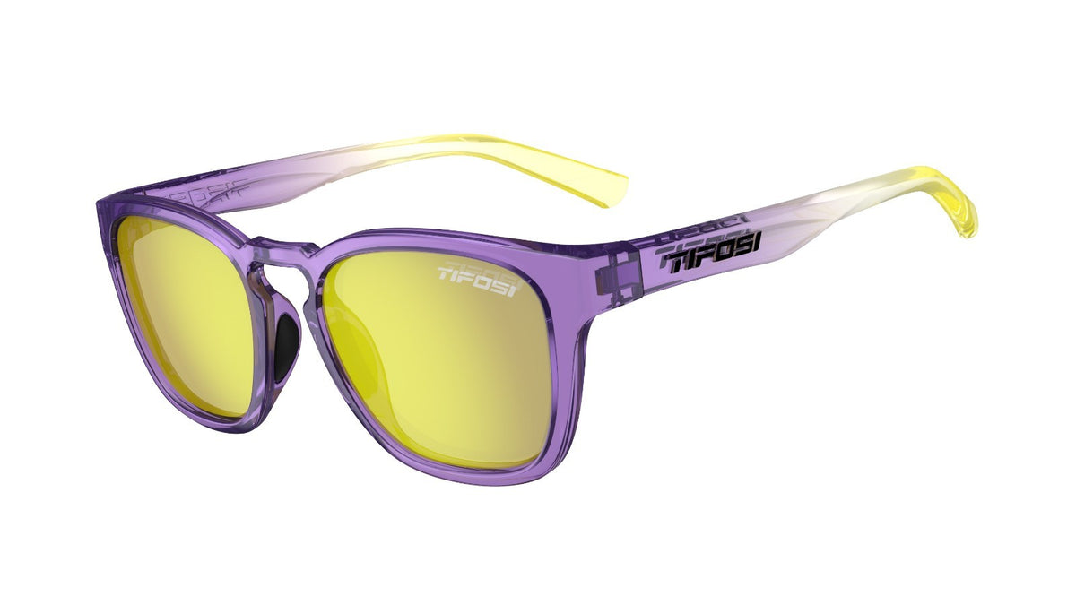 Tifosi Smirk Sunglasses with Violet and Smoke Yellow Lenses - Small to Large Fit