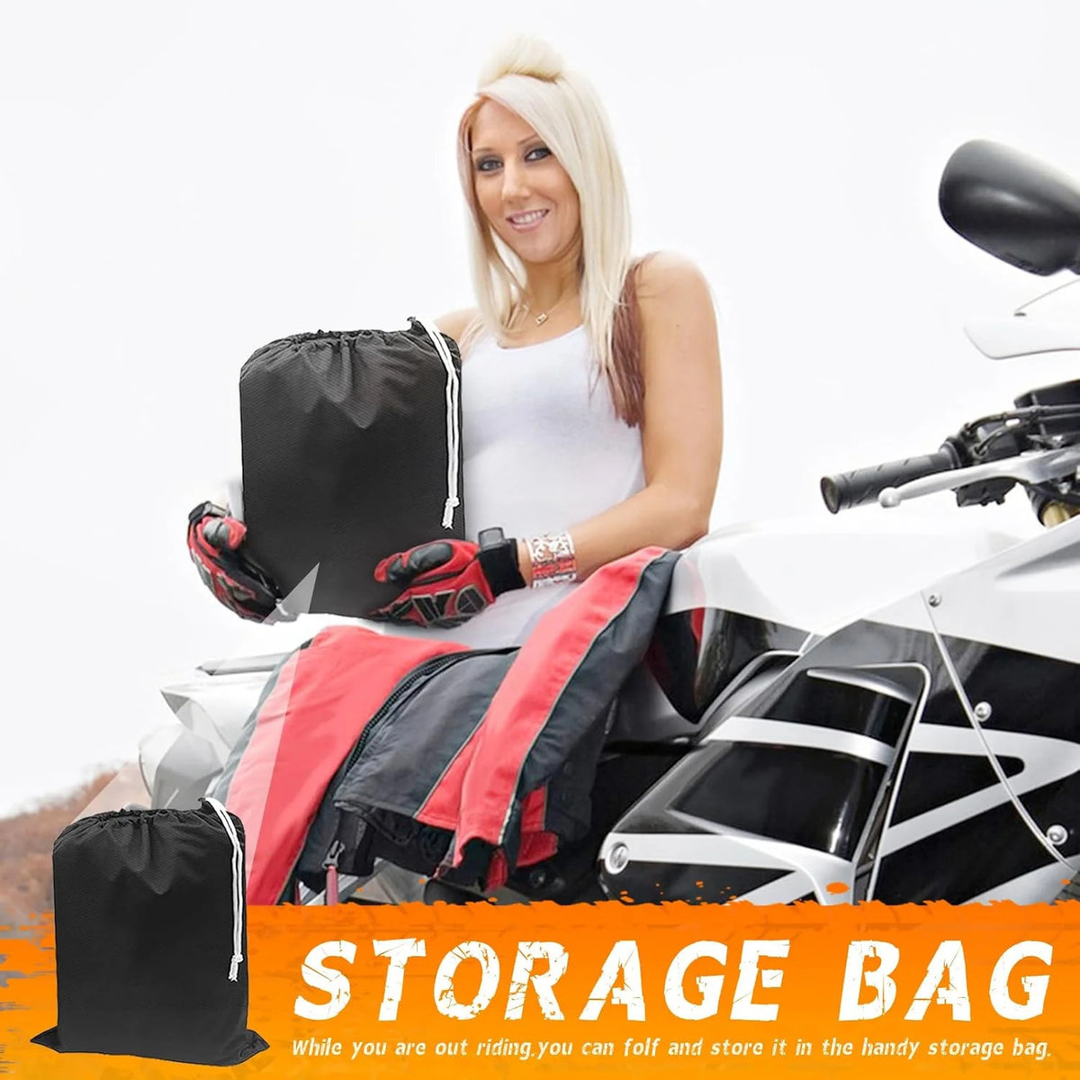All Season Waterproof Motorcycle Cover - Outdoor Bike Protection