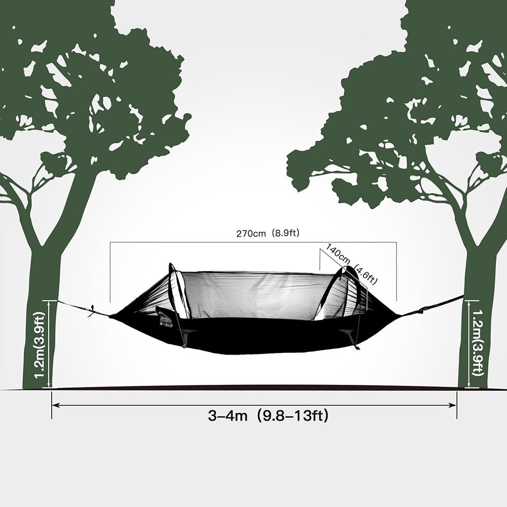2-in-1 Camping Hammock Tent with Rain Fly and Mosquito Net - Portable & Durable